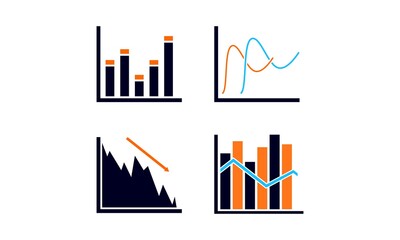 Statistic diagram set illustration vector design