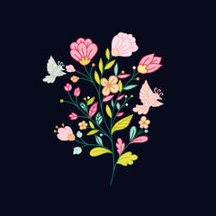 Floral design for element background