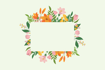 Beautiful floral background template
