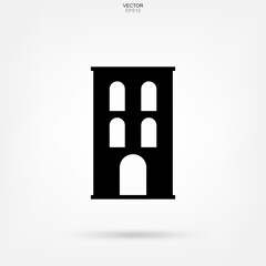 Fototapeta premium Building icon. Architecture identity with detail and element design. Vector.