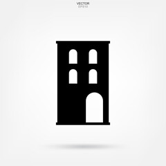 Fototapeta premium Building icon. Architecture identity with detail and element design. Vector.
