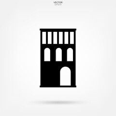 Building icon. Architecture identity with detail and element design. Vector.