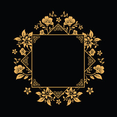 Floral design with Empty space in the midle