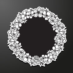 monochrome floral background template