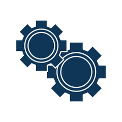 gears silhouette style icon vector design