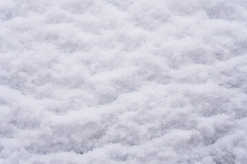 White snow background after outdoor snowfall
