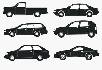 Car Icon Vector. Silhouette car design. 