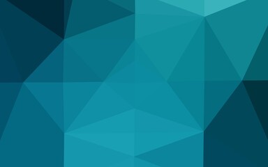 Dark BLUE vector abstract polygonal layout. Shining illustration, which consist of triangles. Template for a cell phone background.