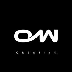 OW letter logo design vector