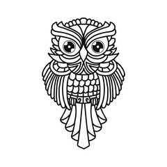 Black and white cut file outline owl pack