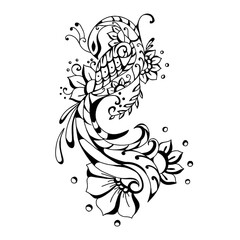 Beautiful  Hand drawn peacock