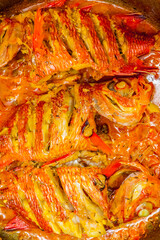 Cari de poissons rouges à la créole, gastronomie réunionnaise 