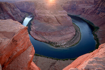 River Through the Grand Canyon at Sunset, Grand Canyon National Park, Arizona
