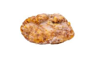 Apple Fritter on White Background
