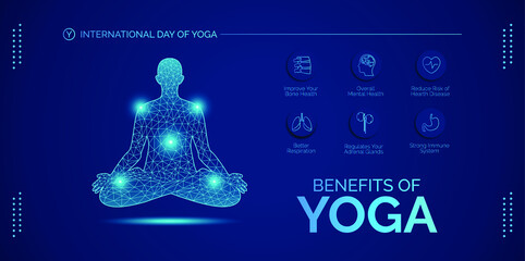 International Yoga Day on 21st June. Design vectors for banners, backgrounds, posters or cards.