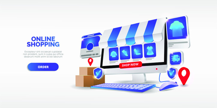 web page design templates for online shopping or digital marketing