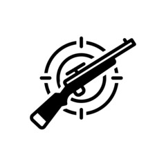 Black solid  icon for hunting
