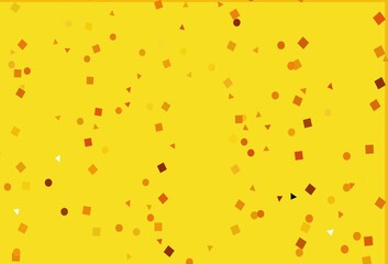 Light Orange vector backdrop with lines, circles, rhombus.