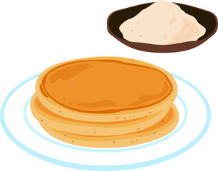 全粒粉のパンケーキ