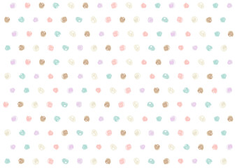 水彩風 手描きドット パターン背景セット Wall Mural Kid A