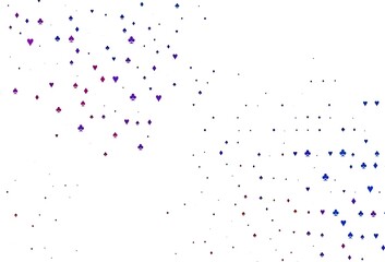 Light Blue, Red vector template with poker symbols.