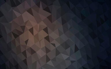Dark Black vector polygonal pattern. Shining illustration, which consist of triangles. Textured pattern for background.