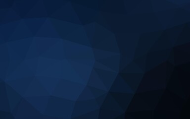 Fototapeta premium Dark BLUE vector polygonal pattern. Modern geometrical abstract illustration with gradient. New texture for your design.