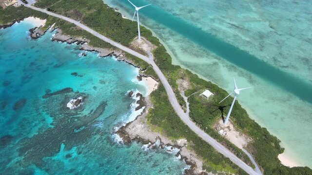 4Kドローン空撮・沖縄県・宮古島・西平安名崎