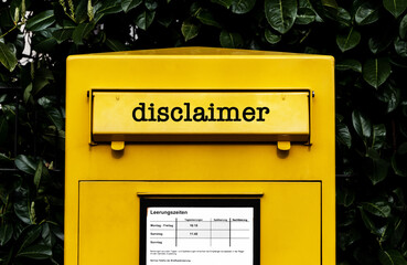 Fototapeta premium Disclaimer Briefkasten