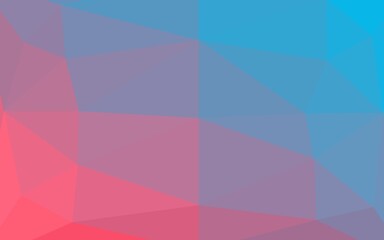 Fototapeta premium Light Blue, Red vector shining triangular background. Geometric illustration in Origami style with gradient. Triangular pattern for your business design.