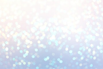Winter glitter bokeh on pastel background. Light blue brilliance texture. Celebration design.