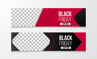 modern sale offer discount black friday banner template