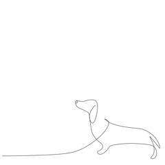 Cute dog drawing on white background. Vector illustration