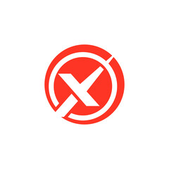 X Letter Logo Template vector icon