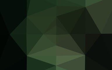 Obraz premium Dark Green vector low poly layout. A sample with polygonal shapes. Triangular pattern for your business design.