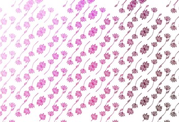 Light Pink vector sketch pattern.