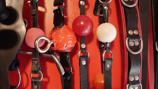Bdsm Bondgage Equipment Room,Gags And Masks.