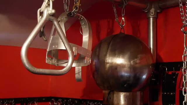 Bdsm dungeon room, cellar cell, torture role play.