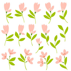 Flower vector illustration material abstract beautifully