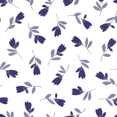 Seamless pattern material of an abstract flower,