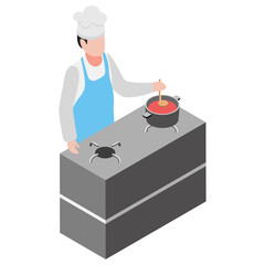 
Food preparation flat icon design  
