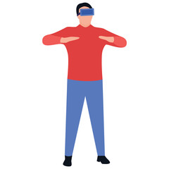 
Flat icon design of male avatar 
