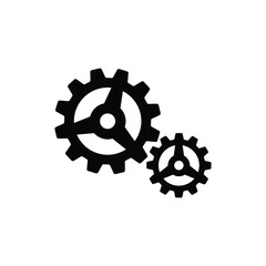 Engine gear icon vector isolated on white, logo sign and symbol.