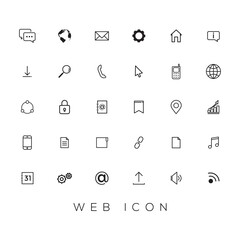 Simple web icons set. Universal web icon to use in web and mobile