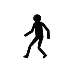 Fototapeta na wymiar Walking man icon vector isolated on white, logo sign and symbol.