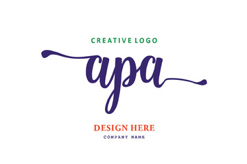 The simple APA typeface logo is easy to understand and authoritative - obrazy, fototapety, plakaty