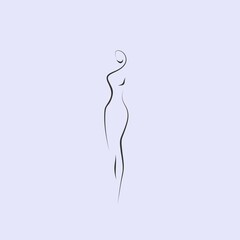 female shape woman icon vector logo design