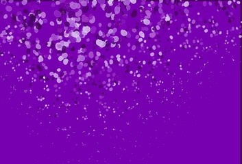 Light Purple vector background with curved circles.