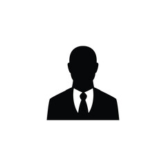 Business man icon vector isolated on white, logo sign and symbol.