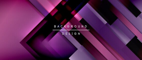 Dynamic lines on fluid color gradient. Trendy geometric abstract background for your text, logo or graphics